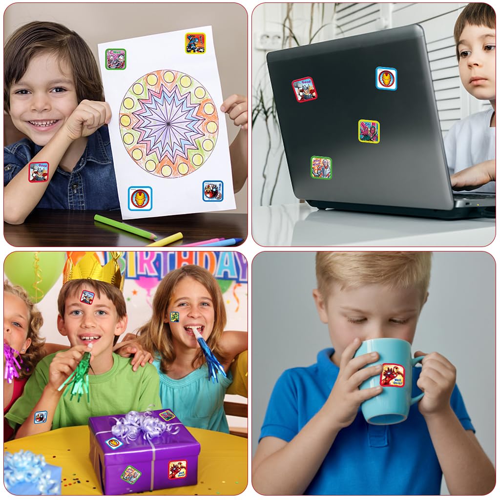 HASTHIP 200Pcs Avengers Stickers for Kids Rewards, 0.98 inch Avengers Cartoonish Sticker of 10 Patterns, Party Bag Fillers Boys Girls Teachers as Reward Craft Scrapbooking in Box Gift Set HASTHIP 200Pcs Avengers Stickers for Kids Rewards, 0.98 inch Avengers Cartoonish Sticker of 10 Patterns, Party Bag Fillers Boys Girls Teachers as Reward Craft Scrapbooking in Box Gift Set